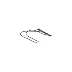 DELOCK WLAN 802.11 ac a h b g n Doppelantenne 2 x MHF Stecker 5 dBi 250mm PCB intern Klebemontage
