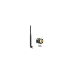 DELOCK WLAN Antenne 802.11 ac a b g n SMA 5 dBi omnidirektional Gelenk schwarz