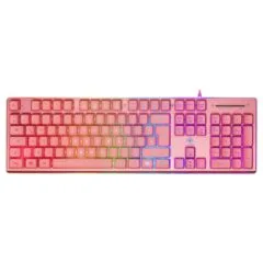 Deltaco Gaming Tastatur USB, RGB pink