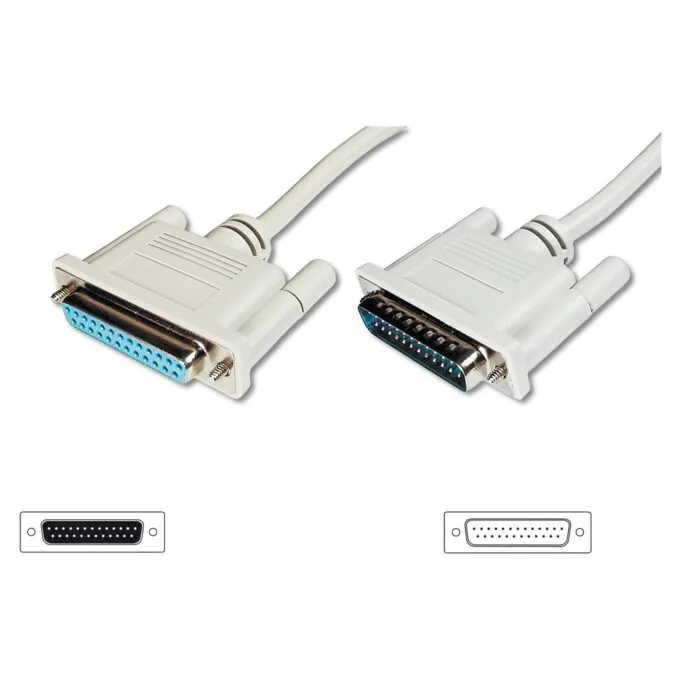DIGITUS Datatransfer Verlngerungskabel, D-Sub25 St Bu 5.0m — image 1