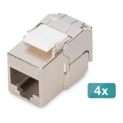 DIGITUS Keystone Cat6A geschirmt 4 Stk. werkzeugfr