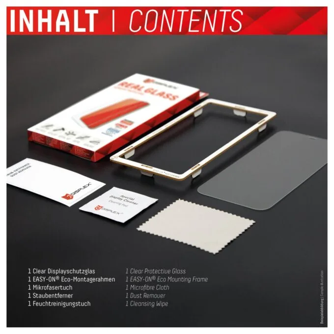 DISPLEX Panzerglas 2D Clear (10H) für iPhone 13 13 Pro 14 16e Eco-Montagerahmen. Tempered Glas. kratzer-resistente Sc... — image 8
