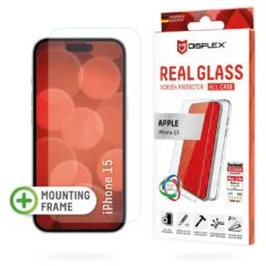 Displex Panzerglas und Schutzhülle für Iphone 15