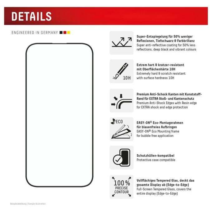 DISPLEX Premium Glasschutzfolie FCAR für iPhone 16 Pro Max — image 2