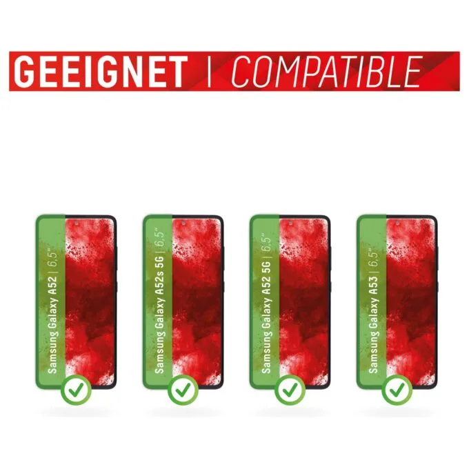 DISPLEX Smart Glass (9H) für Samsung Galaxy A52 A52(s) 5G A53 5G Montagesticker. unzerbrechlich. ultra-dünn. unsichtbar — image 4