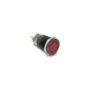 Druckschalter zum Einbau schwarz 19 mm 12 V 5 x Lötanschluss LED rot Powersymbol + Ring