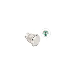 Drucktaster zum Einbau 19 mm 4 x Schraubklemme LED grün