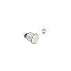 Drucktaster zum Einbau 22 mm 6 x Lötanschluss LED weiß Powersymbol + Ring