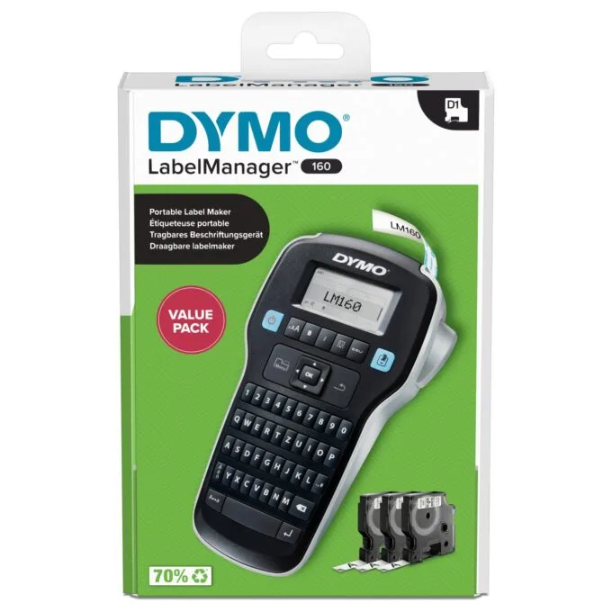 DYMO LabelManager 160 Starter Set m. 3 D1-Bänder 12mm Qwertz — image 15