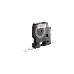 Dymo LabelWriter - D1 Etiketten selbstklebend - 12 mm x 7 m - Rot auf Weiß -