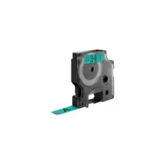 Dymo LabelWriter - D1 Etiketten Selbstklebend - 12 mm x 7 m - Schwarz auf Grün -