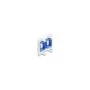 Easy 45 Modul mit zwei Keystone Halterungen 45 x 45 mm. weiß blau