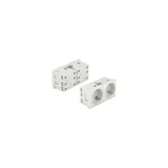 Easy 45 Schutzkontakt-Steckdose 45°-Anordnung 2-fach erweiterbar 45 x 45 mm