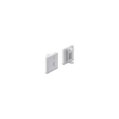 Easy 45 V-Modulblende für Keystone Modul 1 Port mit Staubschutzklappe 45 x 45 mm weiß