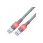 EasyLan DualBoot LED Patchkabel RJ45 S FTP Cat.6 (Class E), mit saCon Stecker, LSOH, grau, 2 m