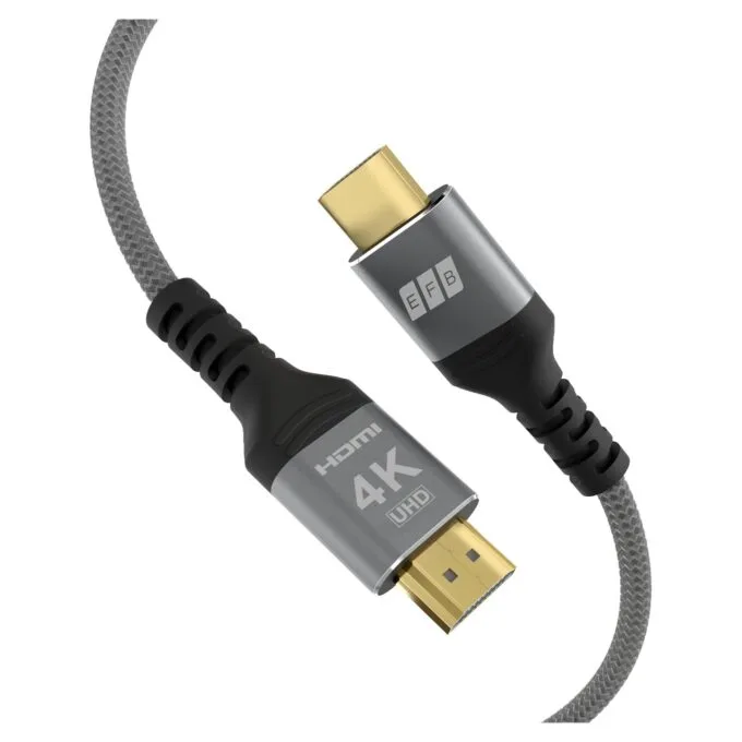 EFB HDMI Kabel High-Speed m. Ethernet 4K60Hz 0.5m grau — image 3