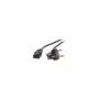 EFB Netzkabel Schutzkontakt 90°-C13 180°,sw,2.0m,3x0.75mm