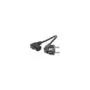 EFB Netzkabel Schutzkontakt 90°-C13 90°.sw.3.0m.3x1.00mm