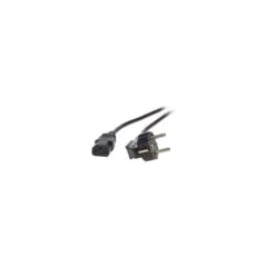 EFB Netzleitung Netzkabel Schutzkontakt 90Grad auf C13 180Grad 1 Meter Schwarz 3x0.75mm