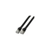 EFB RJ45 Flachpatchkabel Cat.6A U FTP PVC schwarz 1m