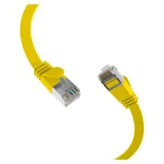 EFB RJ45 Flachpatchkabel U FTP Cat.6A PVC 0.15m gelb