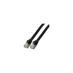 EFB RJ45 Flachpatchkabel U FTP Cat.6A PVC 0.50m schwarz