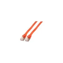 EFB RJ45 Flachpatchkabel U FTP, Cat.6A, PVC, 1m, rot