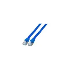 EFB RJ45 Flachpatchkabel U FTP, Cat.6A, PVC, 5m, blau