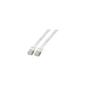 EFB RJ45 Flachpatchkabel U FTP. Cat.6A. PVC. 5m. weiß