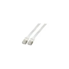 EFB RJ45 Flachpatchkabel U FTP. Cat.6A. PVC. 5m. weiß