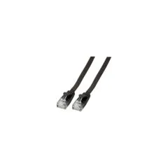 EFB RJ45 Flachpatchkabel U UTP. Cat.6A. PVC. 0.25m. schwarz