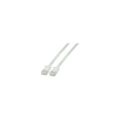 EFB RJ45 Flachpatchkabel U UTP. Cat.6A. PVC. 3m. weiß
