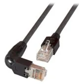 EFB RJ45 Patchkabel Cat.5e S UTP PVC TM11 1x90 schwarz 0,25m