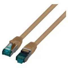 EFB RJ45 Patchkabel Cat.6A S FTP LSZH braun 0,15m
