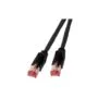 EFB RJ45 Patchkabel Cat.6A S FTP LSZH Draka UC900 TM21 schwarz 0,25m