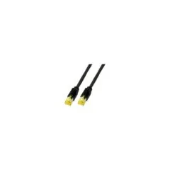 EFB RJ45 Patchkabel Cat.6A S FTP PUR Cat.7 Rohkabel TM31 schwarz 0,5m