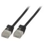EFB RJ45 Patchkabel Cat.6A U UTP TPE 3,6mm ultraflex schwarz 1,5m
