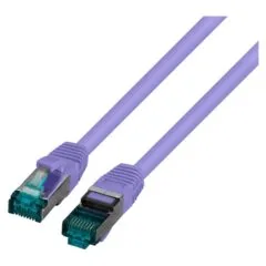 EFB RJ45 Patchkabel S FTP Cat6A LSZH Violett Laenge 0.25m 4x2xAWG27 7 nach TIA EIA568B geschirmt Uebertragungsstandar...