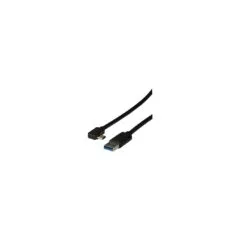 EFB USB 3.2 Gen1 5Gbit 3A Kabel, Typ-A ,Stecker - Typ-C Stecker 90, 1m