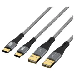 EFB USB-A auf USB-C Kabelset 60W QC 3A 2x1m
