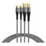 EFB USB-A auf USB-C Kabelset 60W QC 3A 2x3m grau