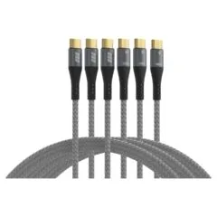 EFB USB-C Kabelset 100W PD 3.0 5A E-Marker Chip 0.5+1+2m gra