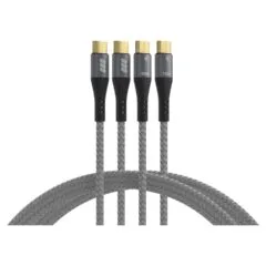 EFB USB-C Kabelset 100W PD 3.0 5A E-Marker Chip 2x1m grau