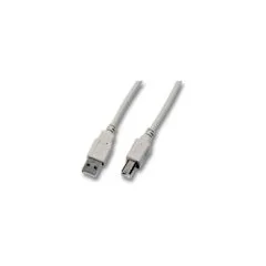 EFB USB2.0 Anschlusskabel A-B, St.-St., 0,5m, grau, Classic