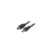EFB USB3.0 Anschlusskabel A-B, St.-St., 1,0m, schwarz, Premium