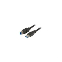 EFB USB3.0 Anschlusskabel A-B,St-St,3m,schwarz,Premium