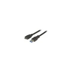 EFB USB3.0 Anschlusskabel Typ A Stecker auf Typ Micro B Stecker Classic Schwarz 1m