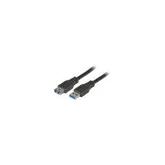 EFB USB3.0 Verlängerungskabel A-A,St-Bu,3m,schwarz,Premium