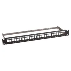EFB Verteilerfeld 19' 1HE 24-Port metall grau mit 24x Keystone slimline CAT6a