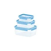 Emsa 3er Set Frischhaltedosen Clip & Close Blau